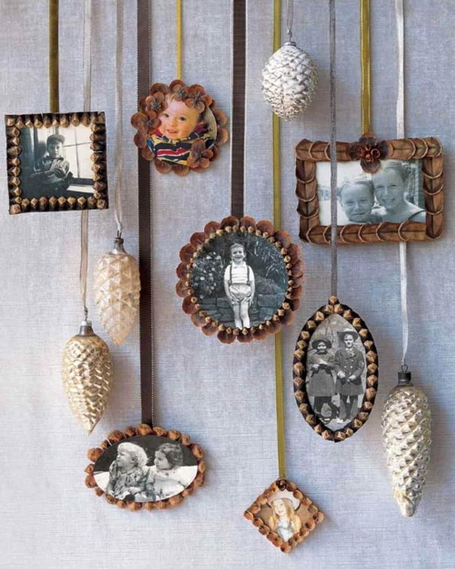 Pinecone Frame Ornaments Natural Texture
