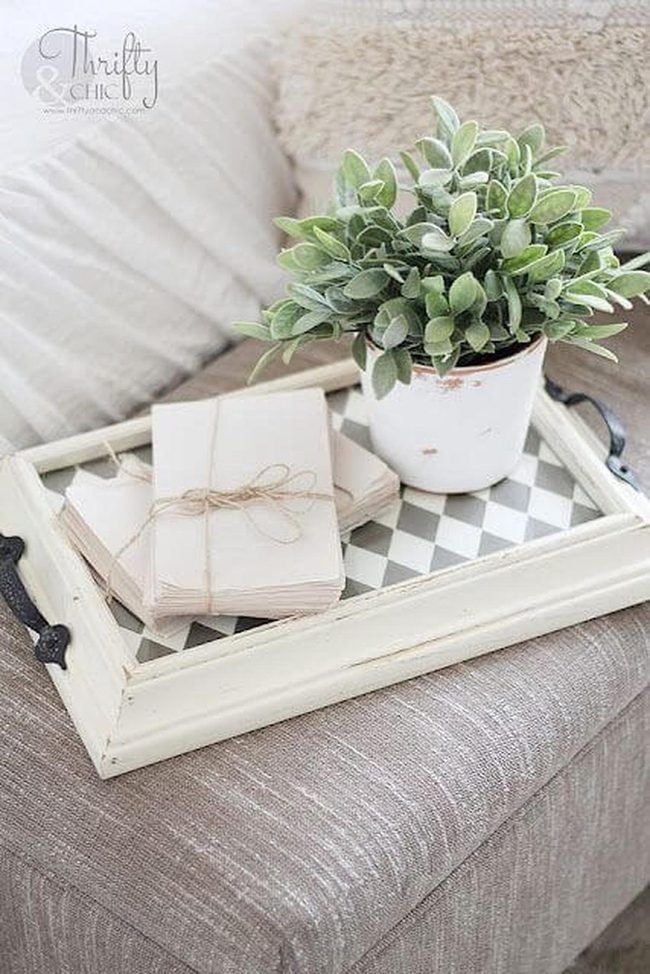 Neutral Tray With Living Greenery