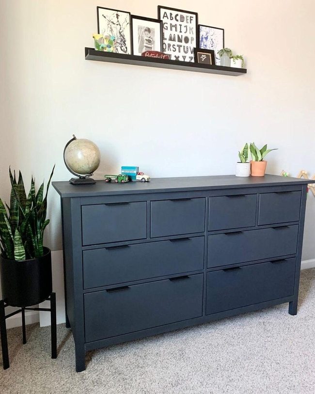 Chalked Matte Ikea Dresser Refresh