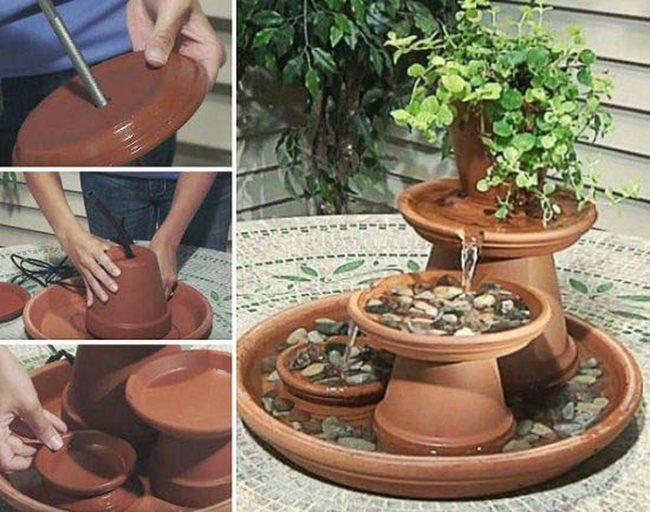 Terracotta Tiered Water Feature
