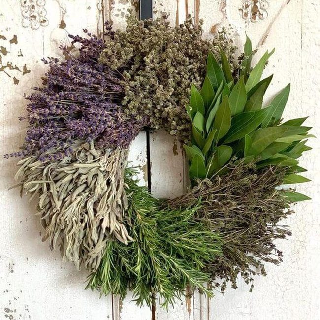 Lavender Rosemary Dried Herb Wreath