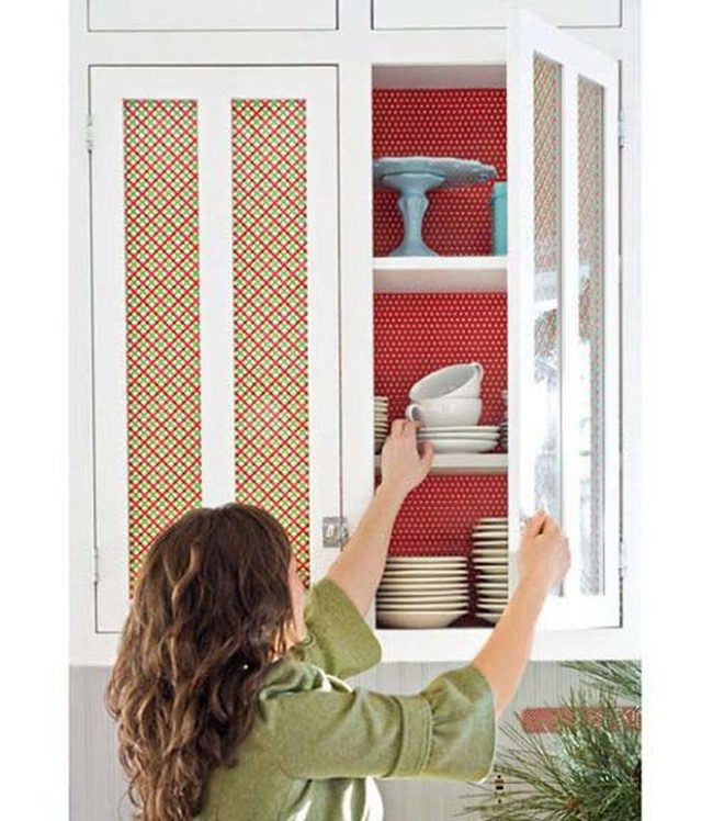 Colorful Paper Kitchen Cabinets