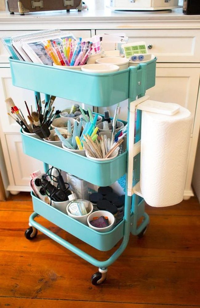 Turquoise Cart Creative Station