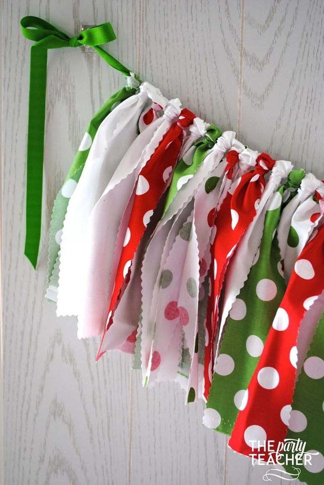 Polka Dot Fabric Garland
