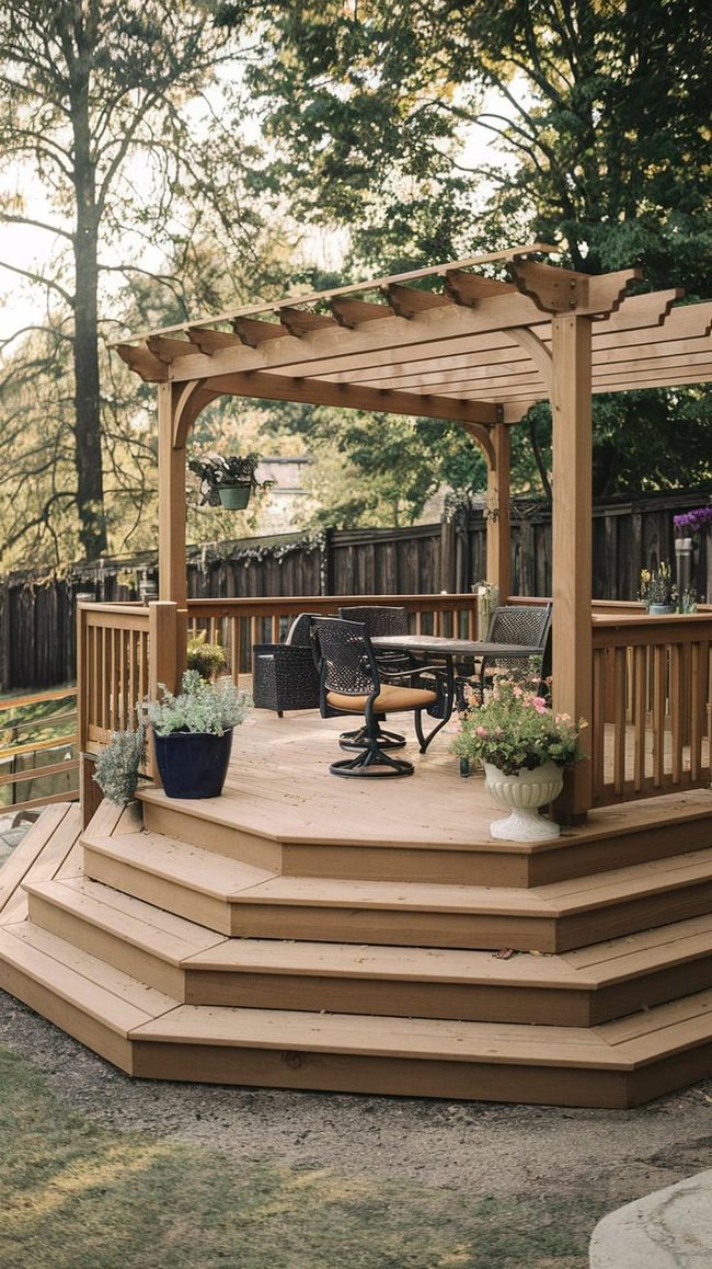 Stacked Crates Boho Deck