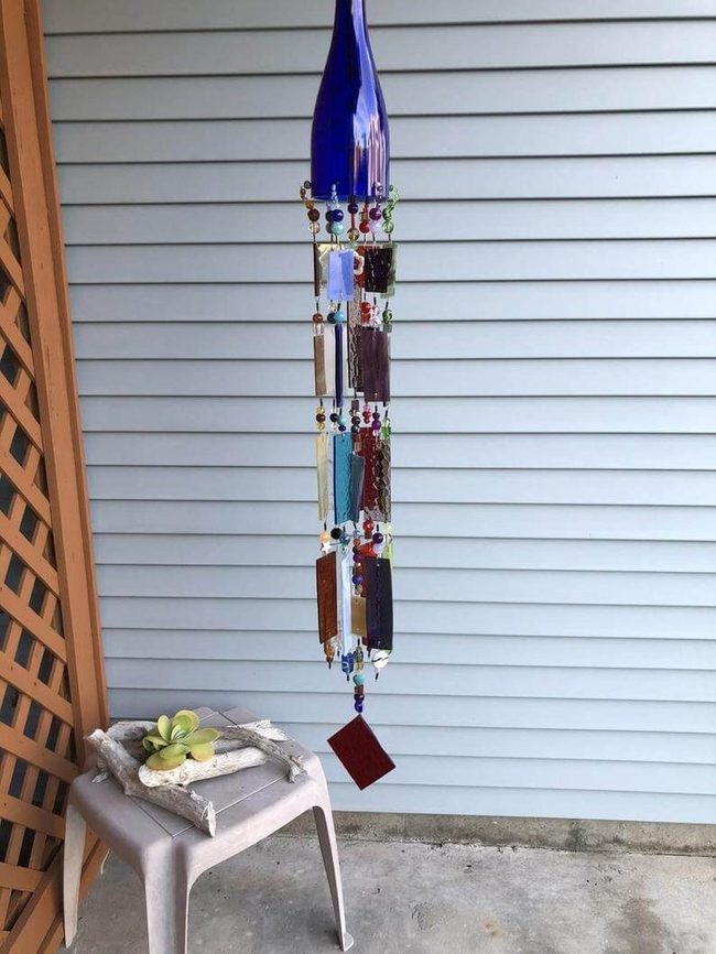 Upcycled Mosaic Wind Chimes
