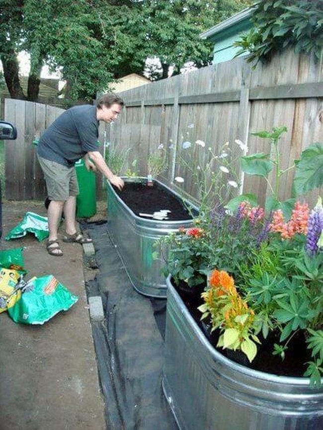 Industrial Metal Garden Beds