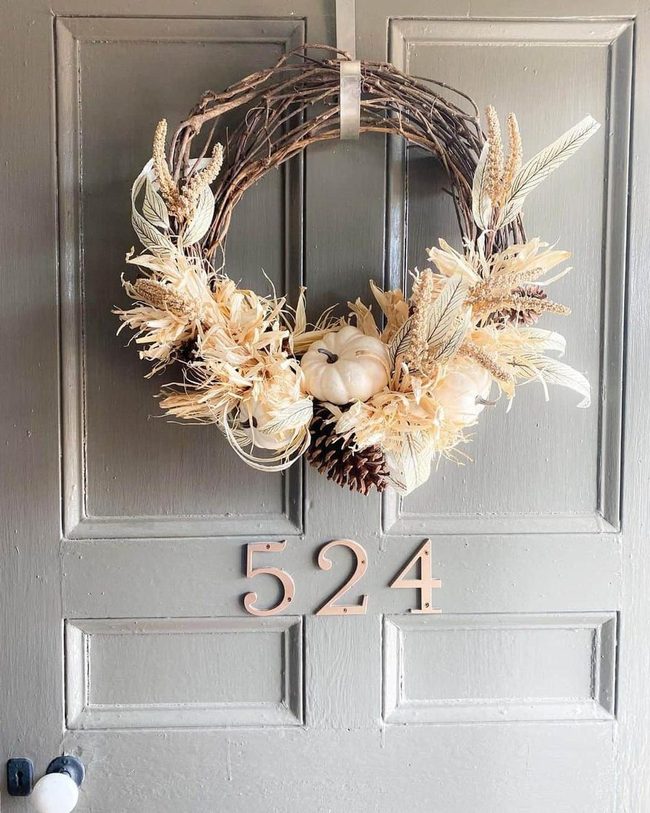 Gray Door Brass Accents Harvest