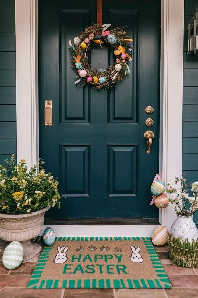 Bunny Prints Welcome Doorstep