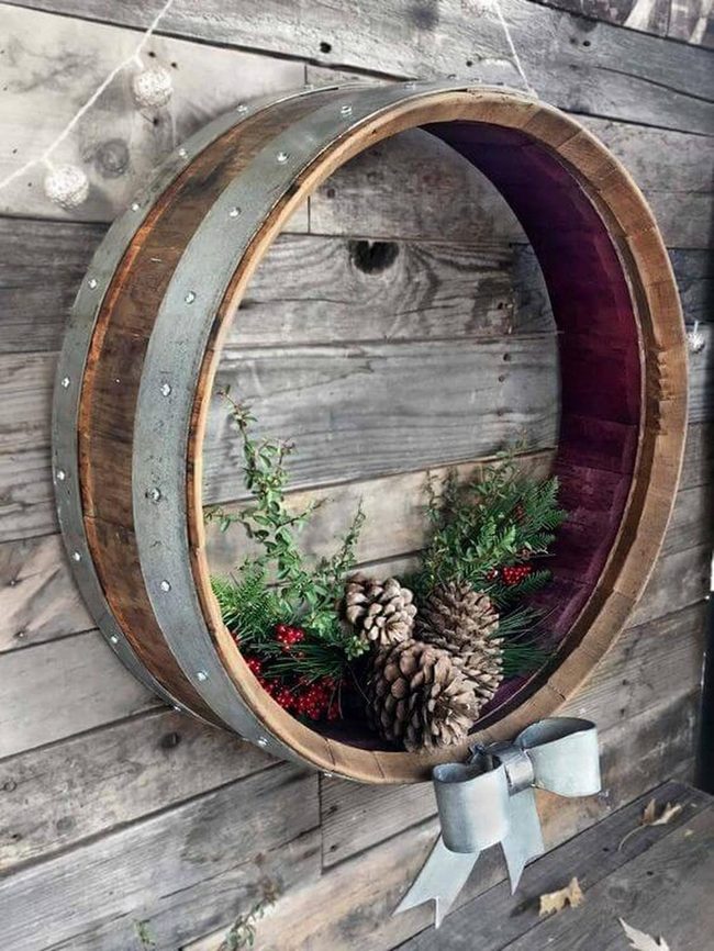 Weathered Wood Metallic Wreaths