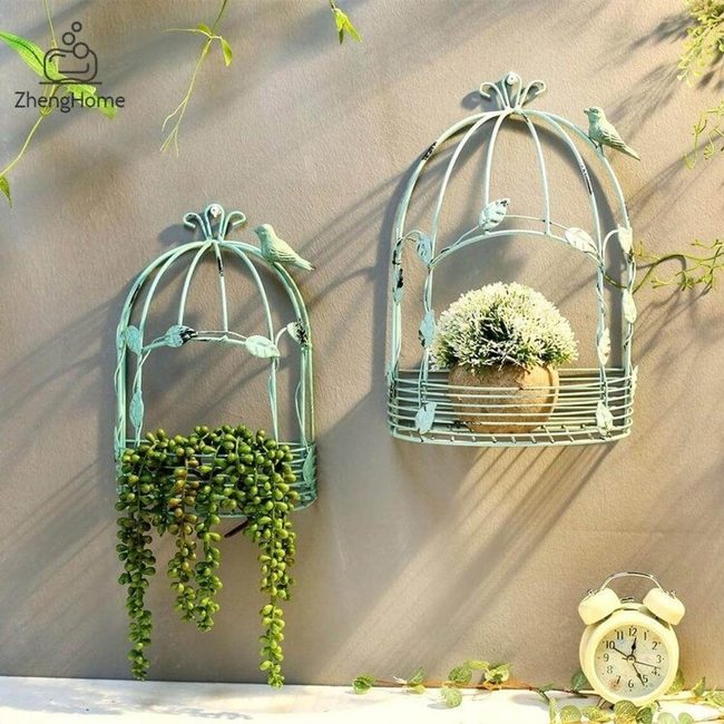 Cascading Vines In Vintage Birdcages