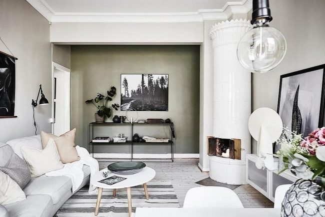 Sage Green Wall Scandinavian Blocks