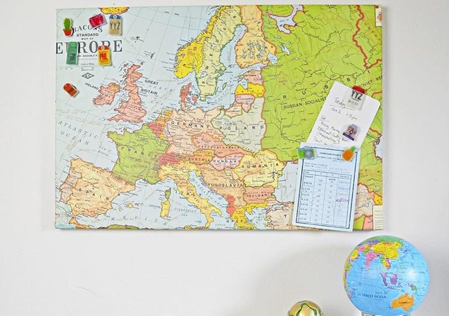 Pinned Europe Map Travel Corner