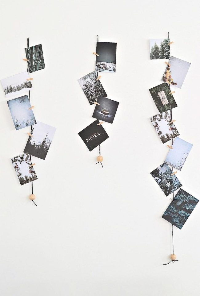 Wooden Clips Winter Photography Display