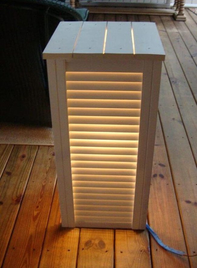 Weathered Wood Shutters Cast Light