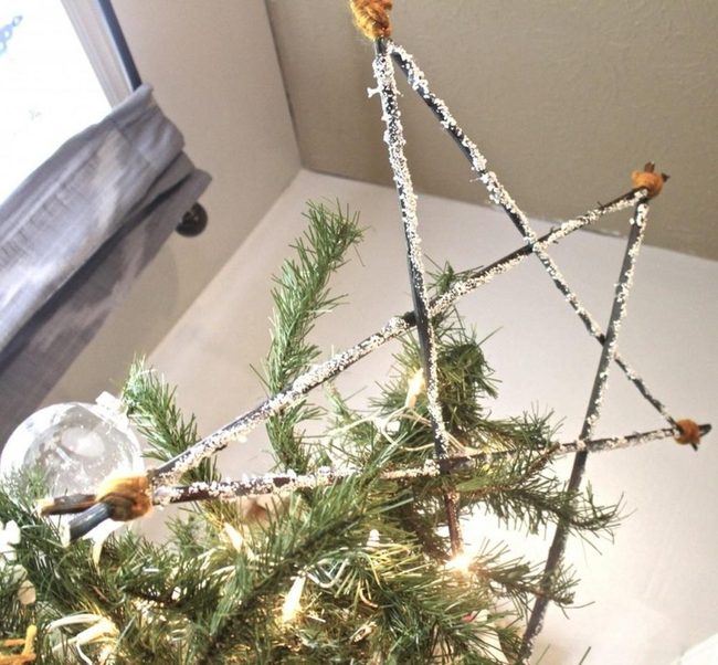 Golden Pine Lights Display