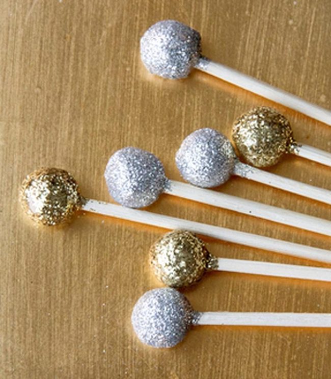 Silver And Gold Glitter Spheres
