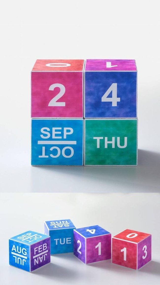 Colorful Cube Calendar