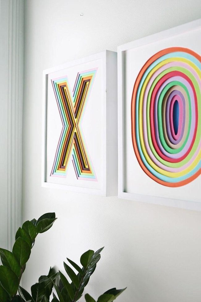 Colorful Paper Letters Wall Art