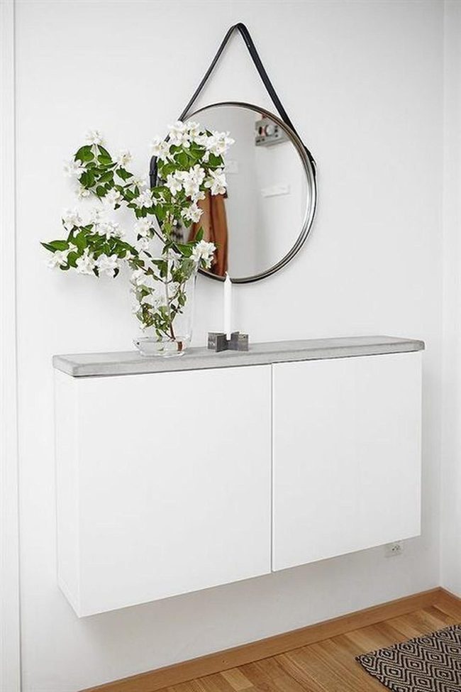 Black Leather Mirror Statement