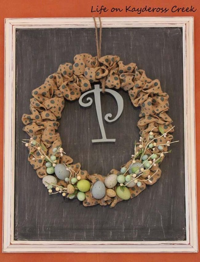 Polka Dot Spring Eggs Wreath