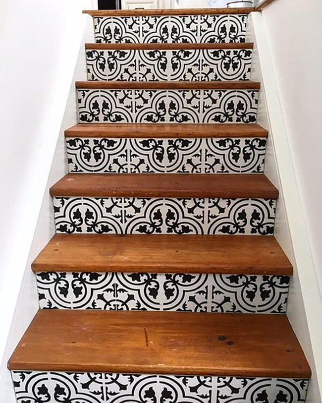 Hand-Painted Staircase Artistry