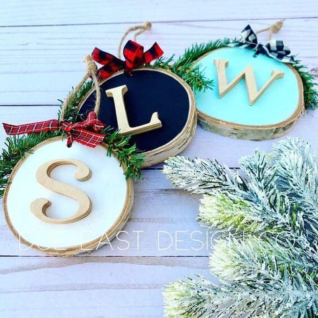 Mint Wood Initial Slices