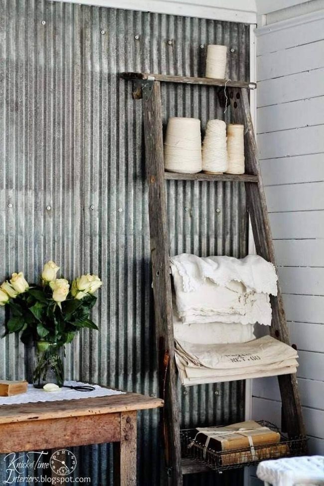 Weathered Ladder Storage Corner