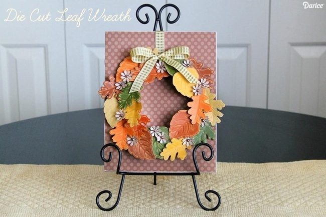 Autumn Paper Leaves Wreath