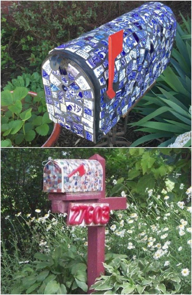 Colorful China Fragment Mailbox