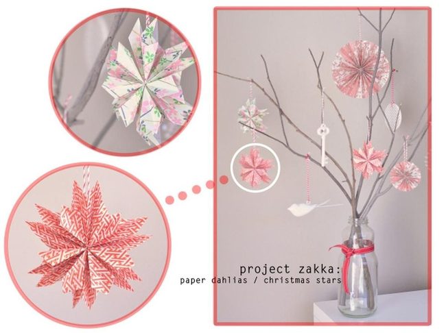 Bare Branches With Paper Stars