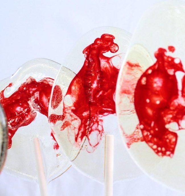 Red Swirl Candy Jewels