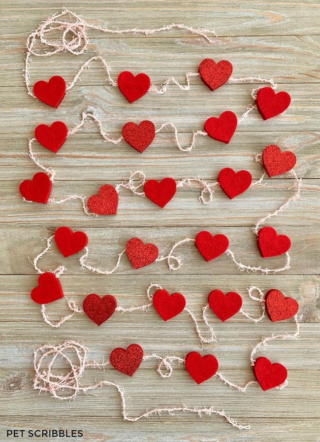 Pink Hearts Wooden Texture
