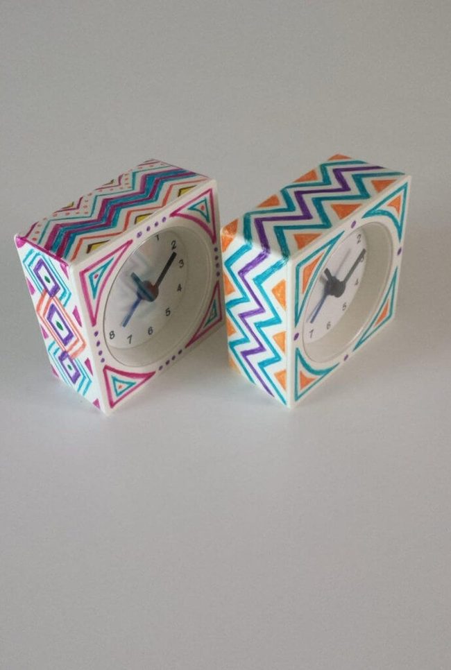 Colorful Geometric Wall Clocks