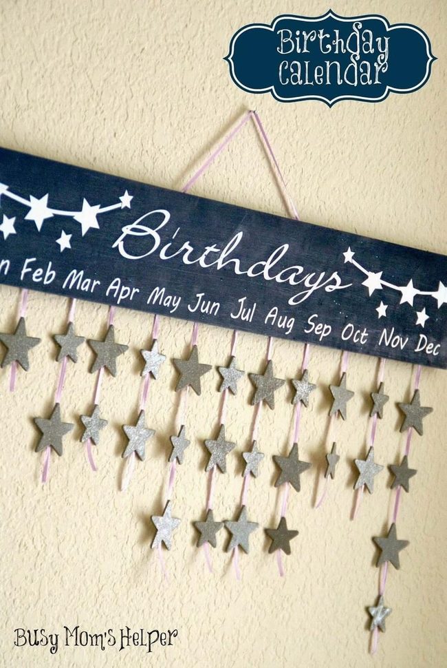 Painted Wood Birthday Board