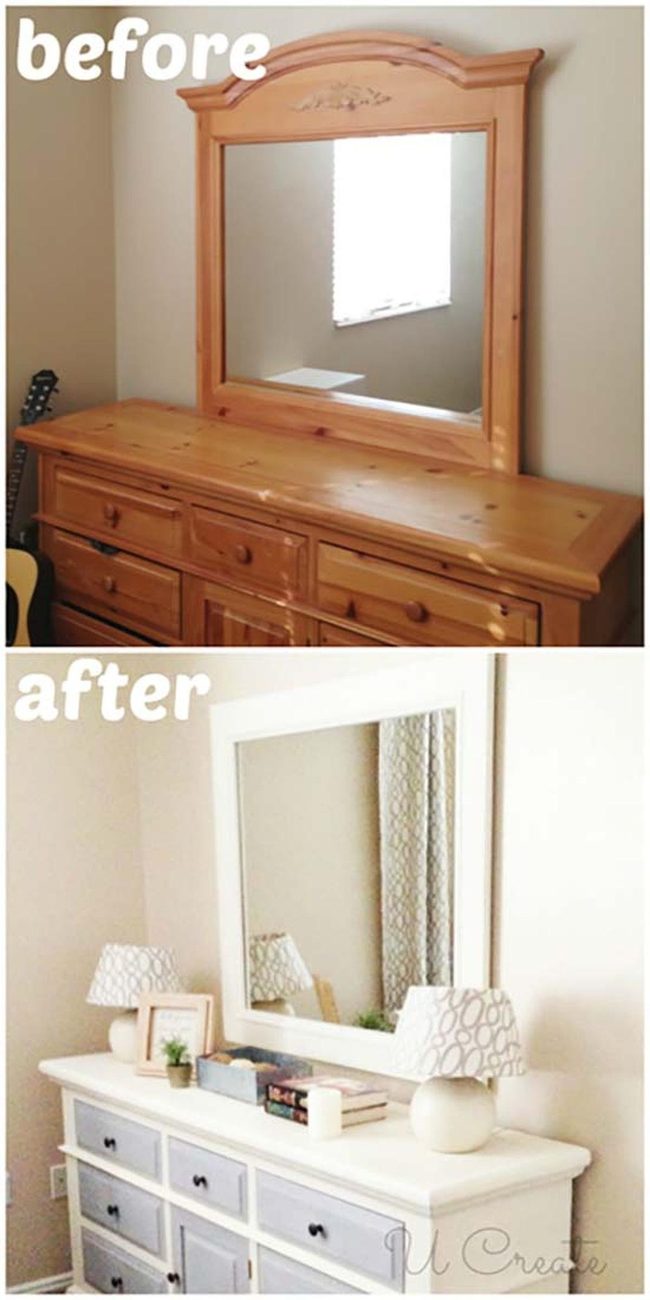White Chalk Dresser Makeover