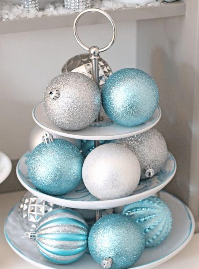 Blue Silver Ornament Tower