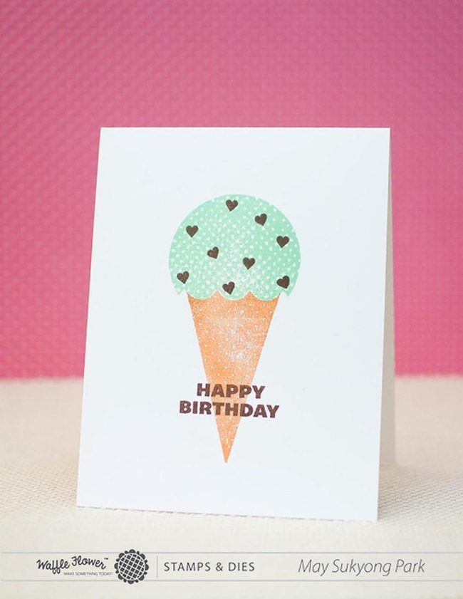 Mint Ice Cream Birthday Hearts