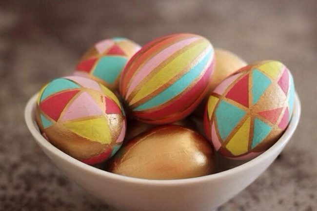 Striped Eggs, Metallic Sparkle
