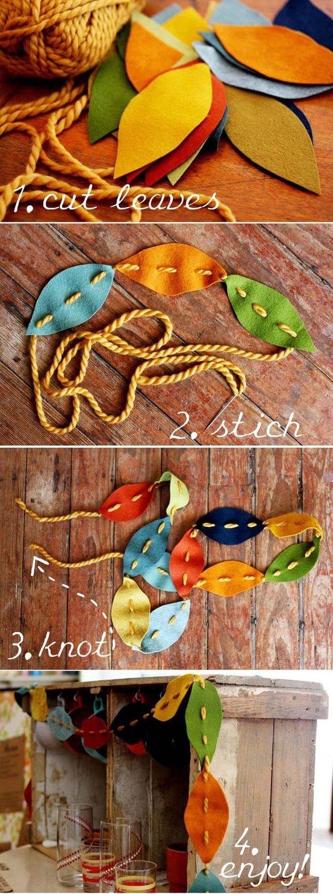 Autumn Leaves On Twine
