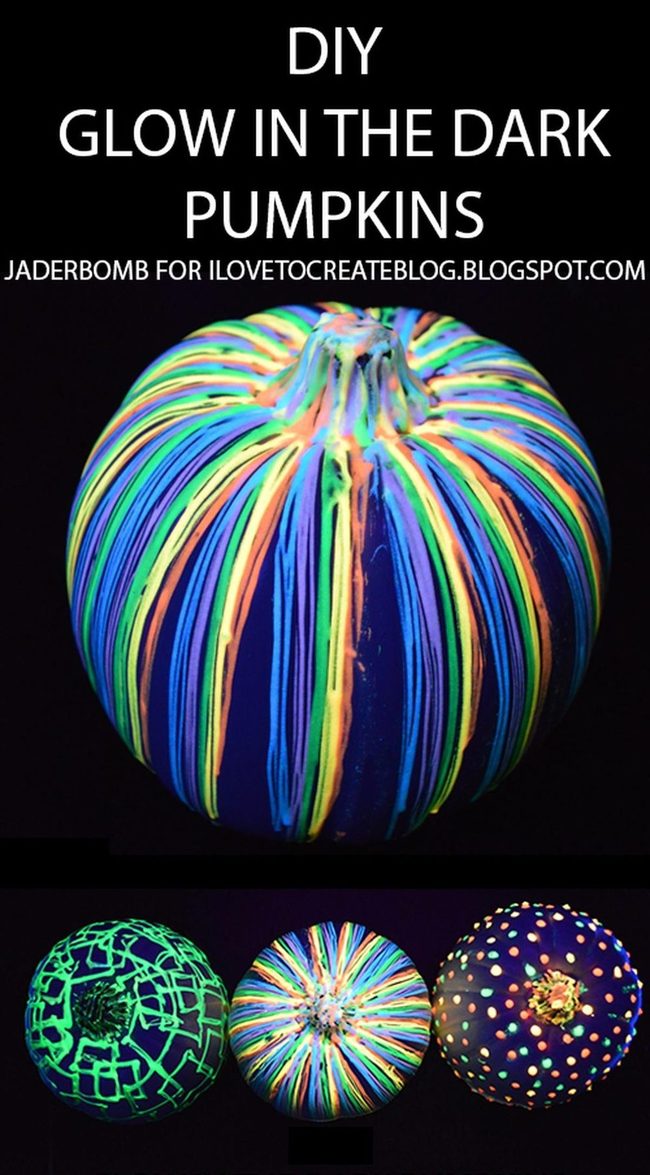 Neon Pumpkins Black Light