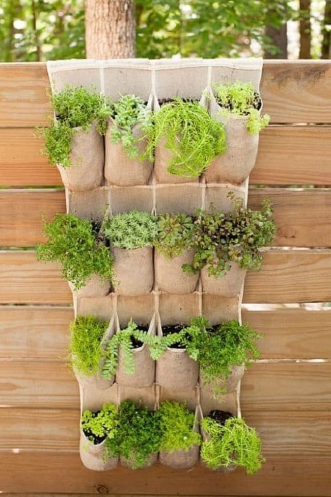 Fabric Pocket Herb Wall
