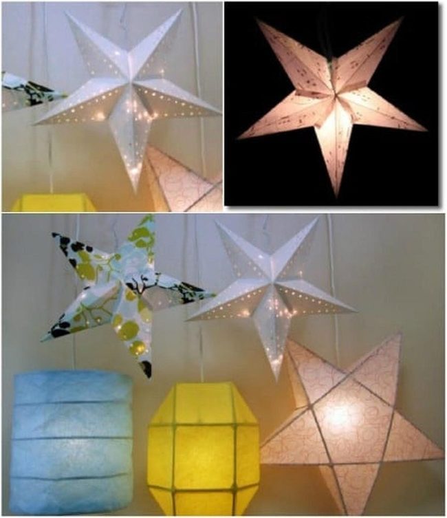 Golden Star Paper Lanterns