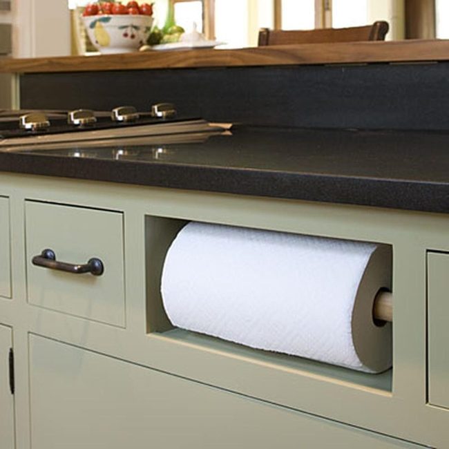 Green Cabinets, Dark Countertops, Natural Light
