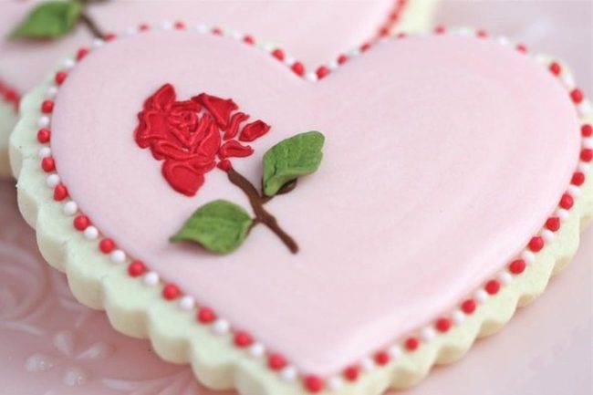 Pink Icing Heart Cookies