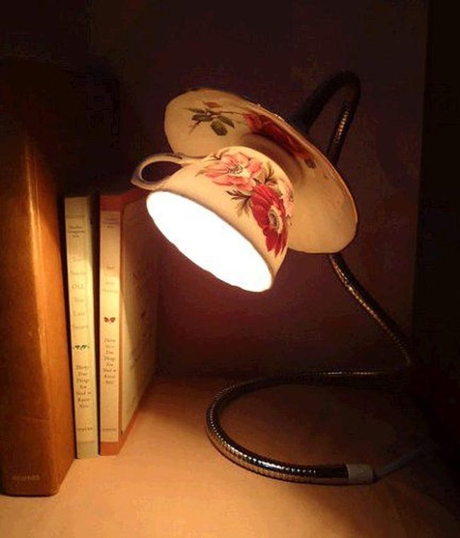 Floral Teacup Lighting Statement