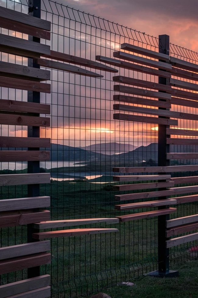 Mixed Panel Privacy Fence