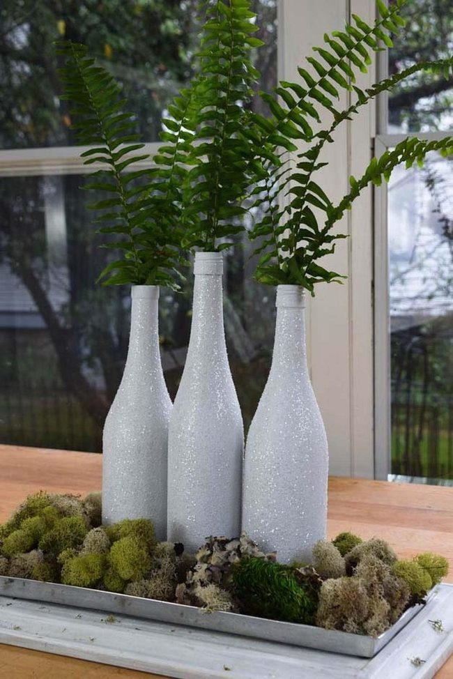 Crushed Mirror Wine Planters