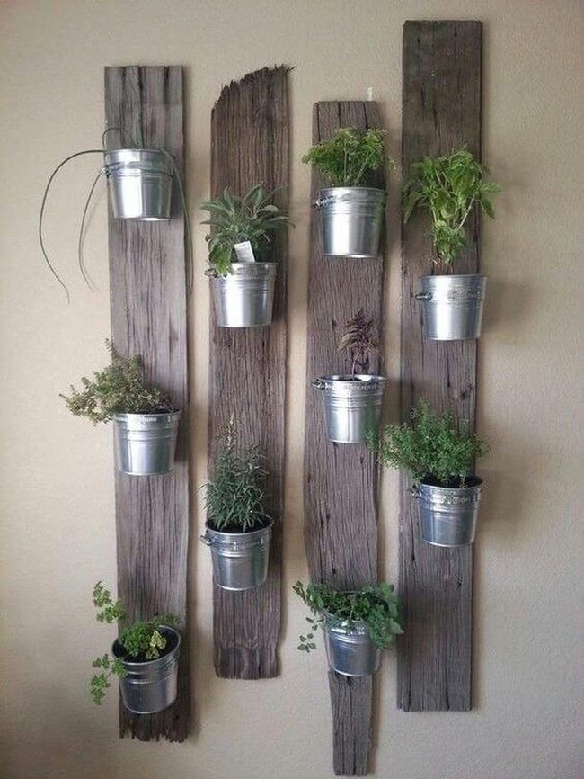 Weathered Wood Vertical Garden