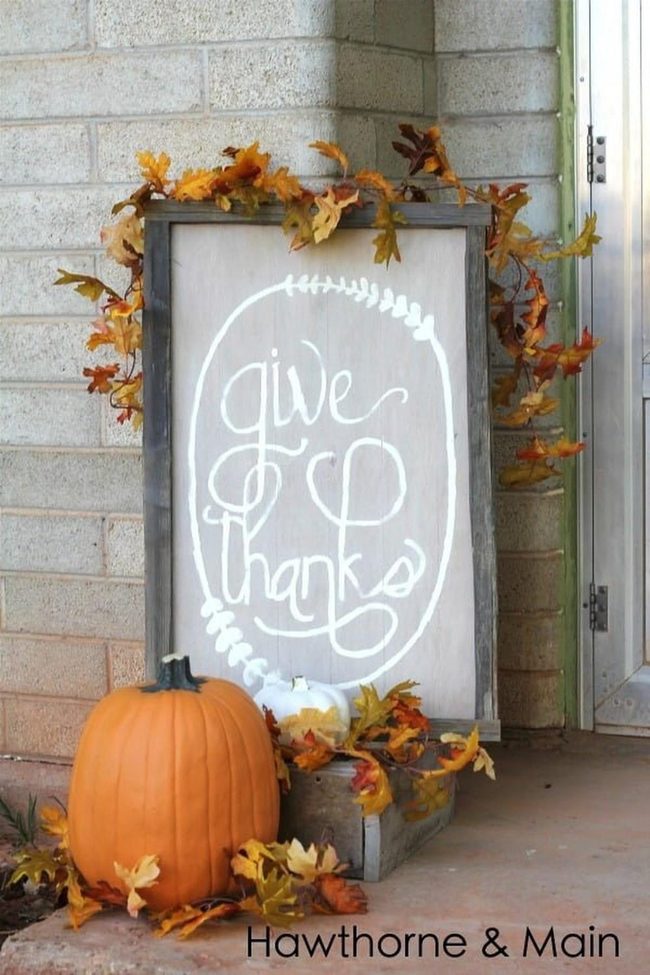Hand-Painted Autumn Welcome Sign